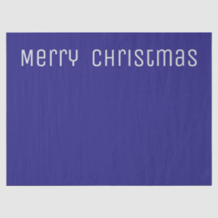 Merry Christmas Typography Purple Blue Tissue Paper