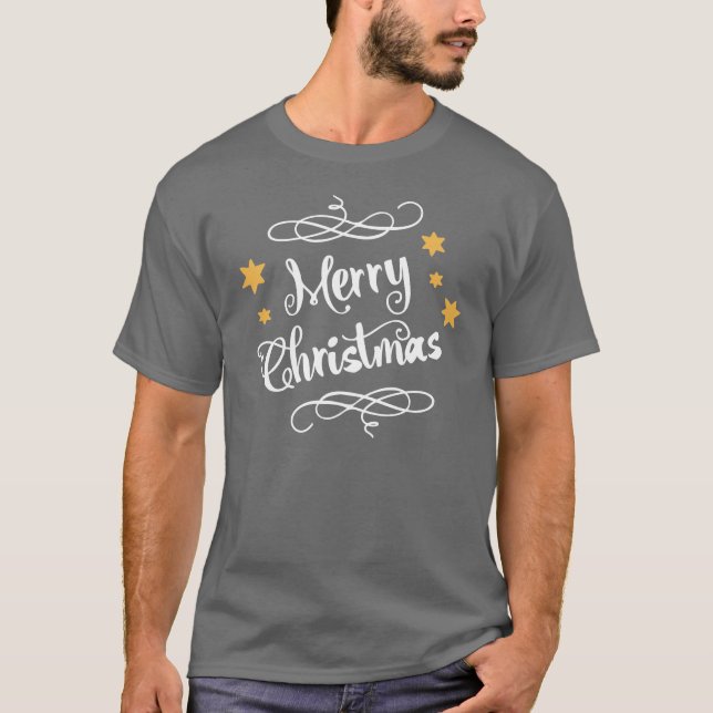 Merry Christmas Typography T-Shirt (Front)