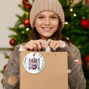 Merry Christmas & Ugly Sweater Wishes Reindeer Favour Tags