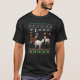 Merry Christmas Ugly Xmas Goat Santa Hat Christmas T-Shirt