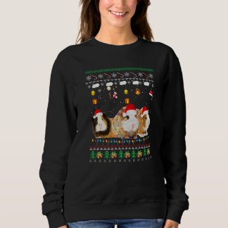 Merry Christmas Ugly Xmas Guinea Pig Santa Hat Chr Sweatshirt