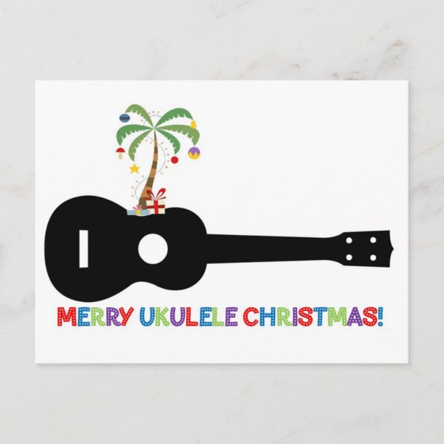 Merry Christmas Ukulele Holiday Postcard (Front)