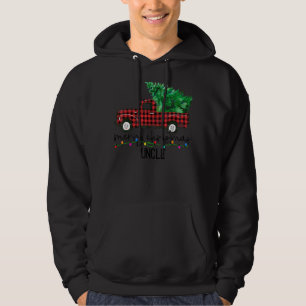 Merry Christmas Uncle Plaid Truck Xmas Tree Family Hoodie