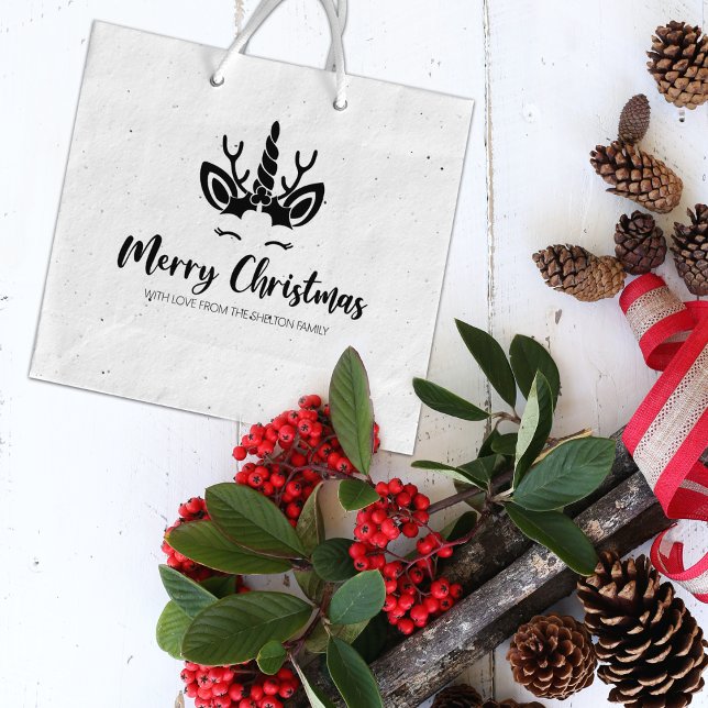 Merry Christmas Unicorn, Family Large Rubber Stamp (Creator Uploaded)