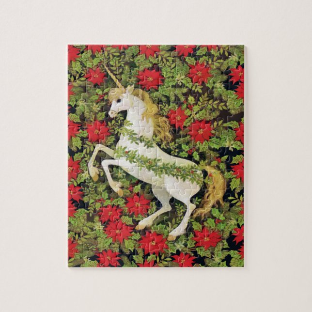 Merry Christmas Unicorn Jigsaw Puzzle (Vertical)