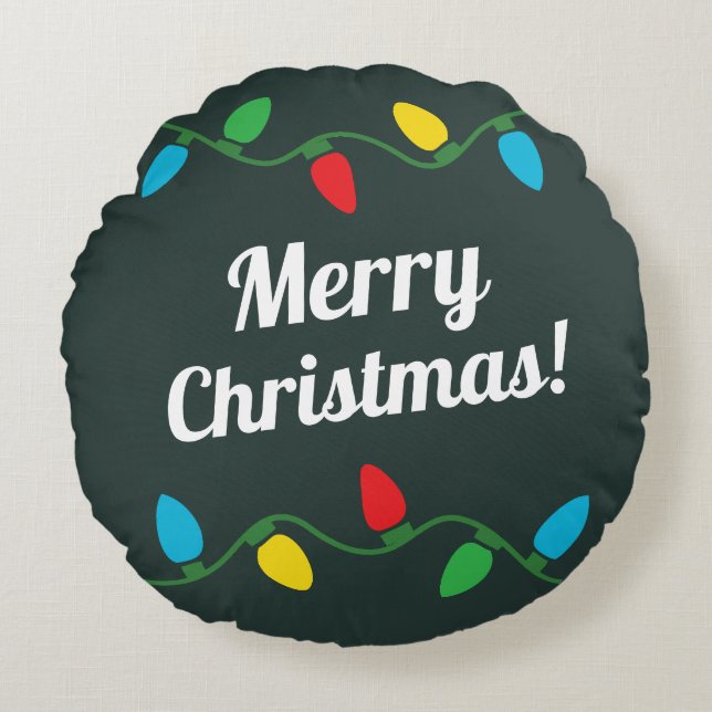 Merry Christmas Uniquely Shaped Decorative Pillow (Front)