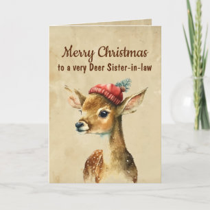 Merry Christmas Very Deer Sister-in-law Card