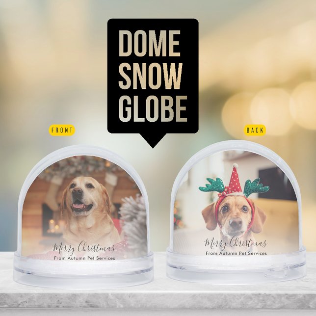 Merry Christmas Vet Tech Business Name Photos Snowglobe (Merry Christmas Vet Tech Business Name Photos)