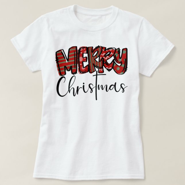 Merry Christmas vibes Mama christian cross Womens T-Shirt (Design Front)