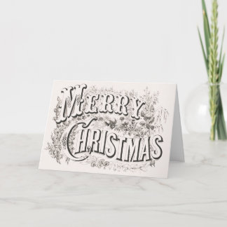 Merry Christmas, Vintage Currier & Ives (reprod) Card