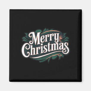Merry Christmas Vintage Festive Holiday Nk Xmas Magnet