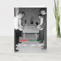 MERRY CHRISTMAS VINTAGE FOOSBALL FUZBOLL PHOTO