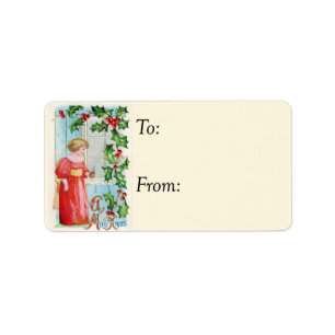 Merry Christmas Vintage Gift Tag