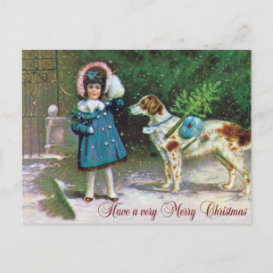 Merry Christmas Vintage Holiday Postcard