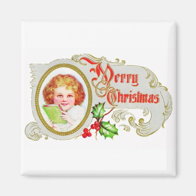Merry Christmas Vintage Magnet (Front)
