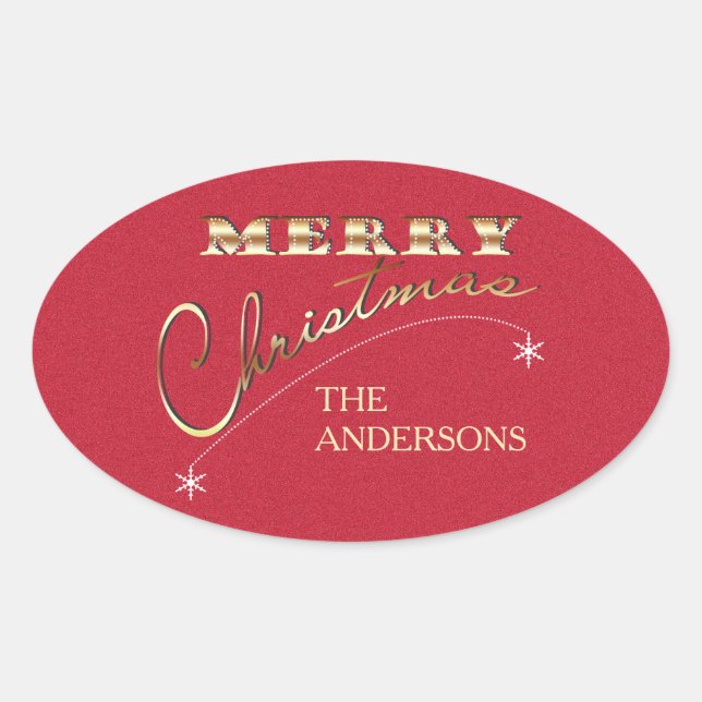 Merry Christmas Vintage Ornament - Sticker (Front)