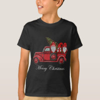 Merry Christmas Vintage Red Truck Gnomes with Chri
