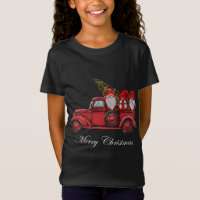 Merry Christmas Vintage Red Truck Gnomes with Chri