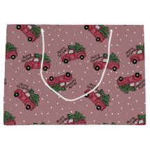 Merry Christmas Vintage Red Truck