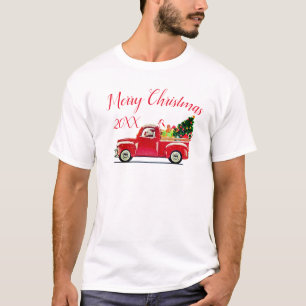 Merry Christmas Vintage Red Truck Year T-Shirt