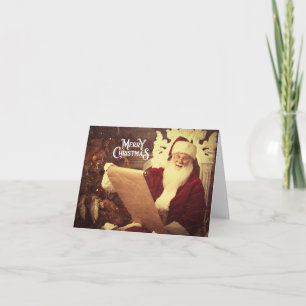 Merry Christmas Vintage Santa Card