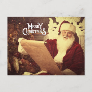 Merry Christmas Vintage Santa Holiday Postcard