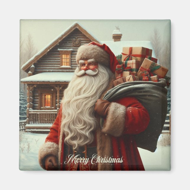 Merry Christmas vintage Santa  Magnet (Front)
