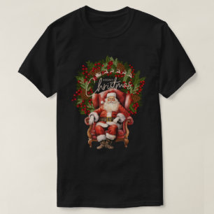 Merry Christmas Vintage Santa T-Shirt