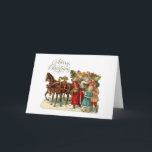 Merry Christmas Vintage Santa with Children  Card<br><div class="desc">Vintage Santa and Children</div>