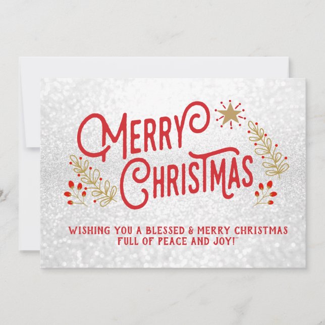 Merry Christmas, Vintage Style Card (Front)