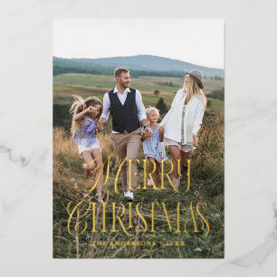 Merry Christmas Vintage Swirl Photo