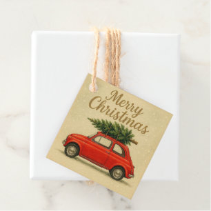 Merry Christmas Vintage Tags. Favour Tags