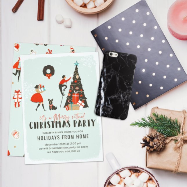 Merry Christmas | Virtual Christmas Holiday Party Invitation (Creator Uploaded)