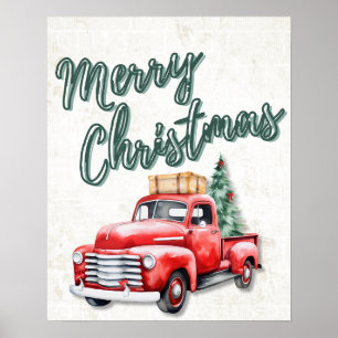 Merry Christmas Wall Art Decor Poster