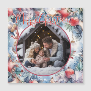 Merry Christmas Watercolor Decorative Photo