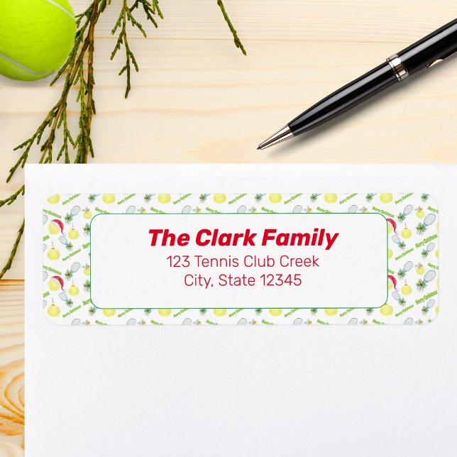 Merry Christmas Watercolor Tennis Balls & Rackets  (Creator Uploaded)