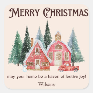 Merry Christmas watermelon cosy sticker