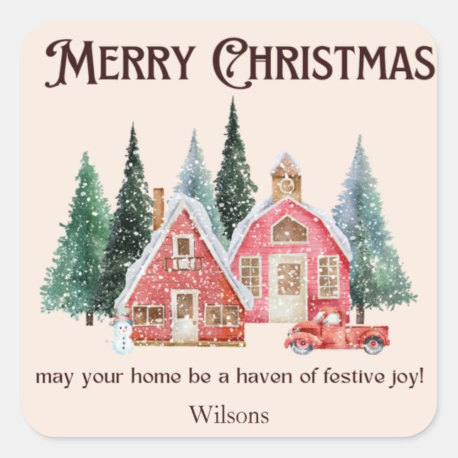 Merry Christmas watermelon cosy sticker (Front)