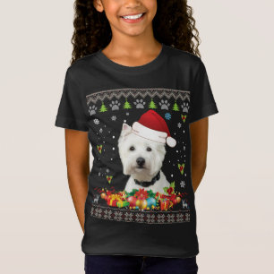 Merry Christmas West Highland White Terriers Dog S T-Shirt