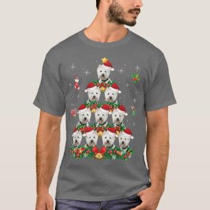 Merry Christmas Westie Dog Santa Tree Pajama Sweat T-Shirt