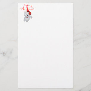 Merry Christmas Westie Stationery