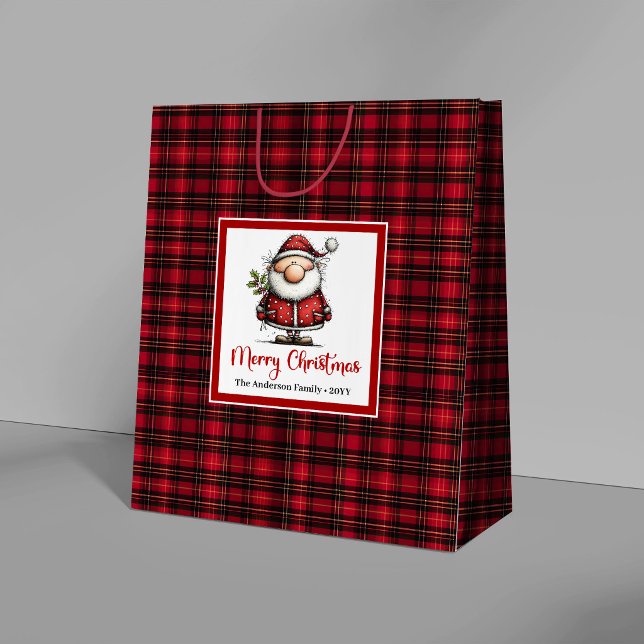 Merry Christmas Whimsical Santa Gift Bag Design (Merry Christmas Whimsical Santa Gift Bag Design)