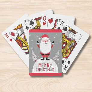 Merry Christmas Whimsical Santa Playing Cards