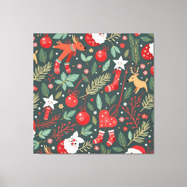 Merry Christmas Whimsy Canvas Print (Front)