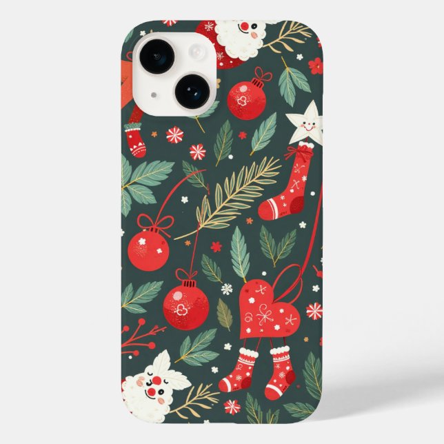 Merry Christmas Whimsy Case-Mate iPhone Case (Back)