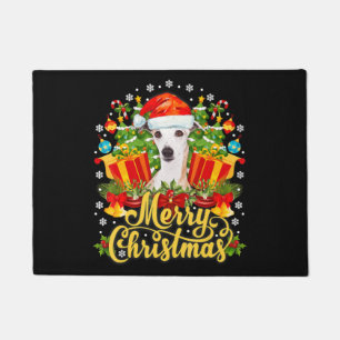 Merry Christmas Whippet Mum Dad Xmas Doormat