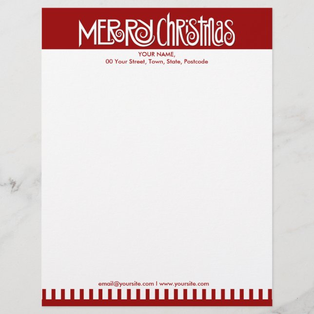Merry Christmas white Letterhead (Front)