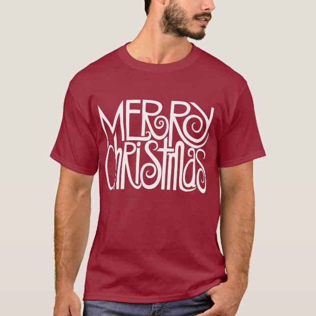 Merry Christmas White Mens T-shirt (Front)