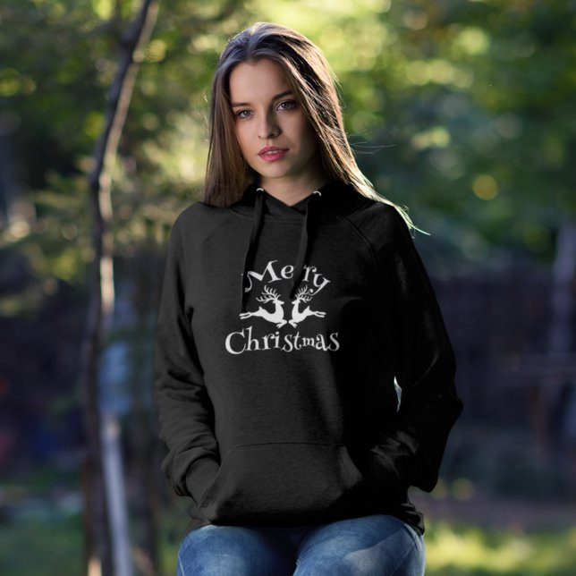 Merry Christmas White Reindeer Hoodie (Creator Uploaded)