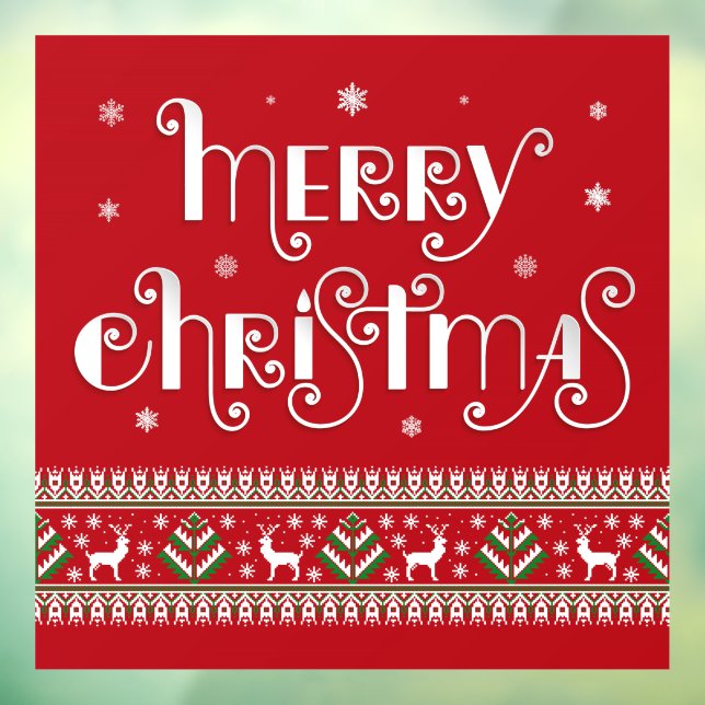 Merry Christmas Window Cling (Sheet 3)
